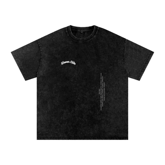 Woven Elite Rose Bouquet Oversize T-Shirt - Acid Wash