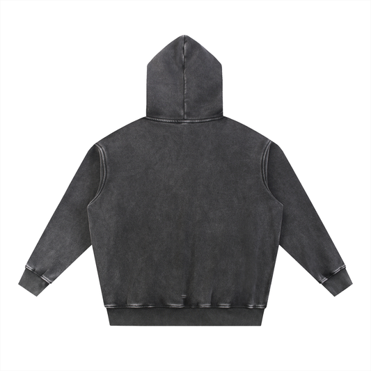 Acid Wash Fleece Oversize Hoodie