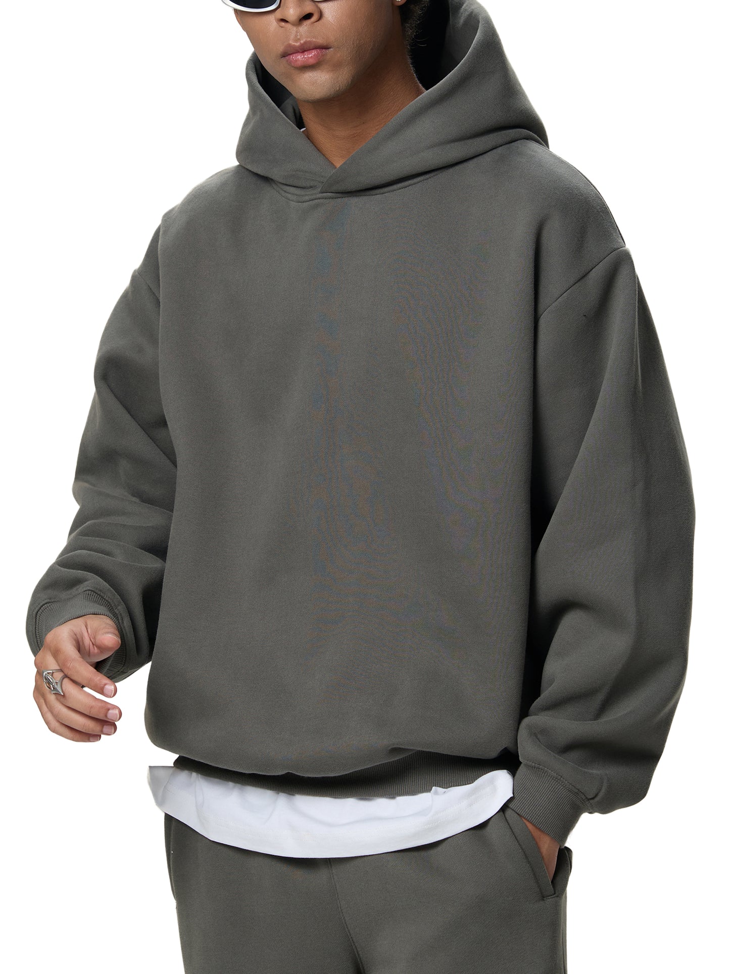 Classic Cross Fleeced Boxy Hoodie