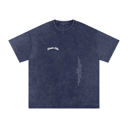 Woven Elite Rose Bouquet Oversize T-Shirt - Acid Wash