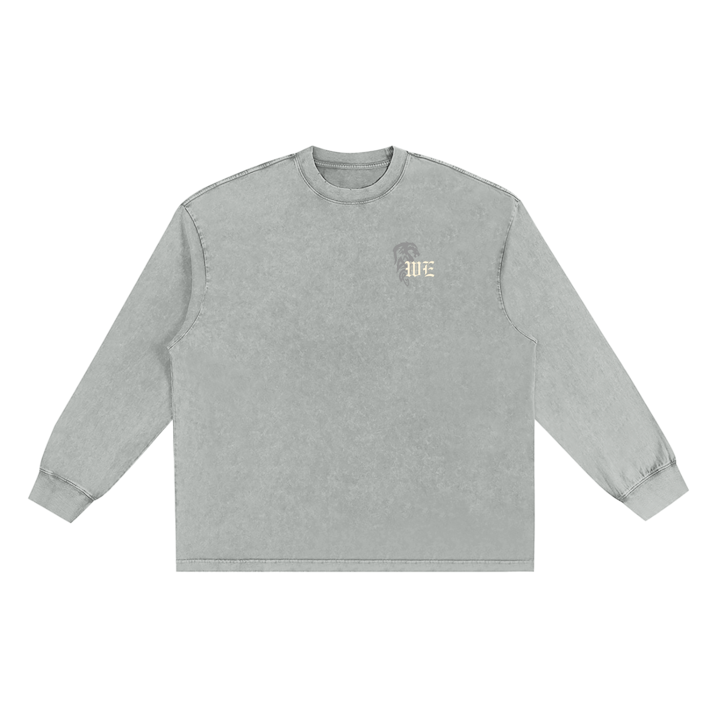 Woven Elite Dragon Oversize Long Sleeve T-shirt - Snow Washed