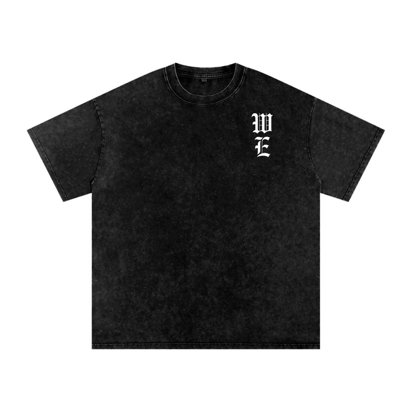 Woven Elite Black Rose Oversize T-Shirt - Acid Wash