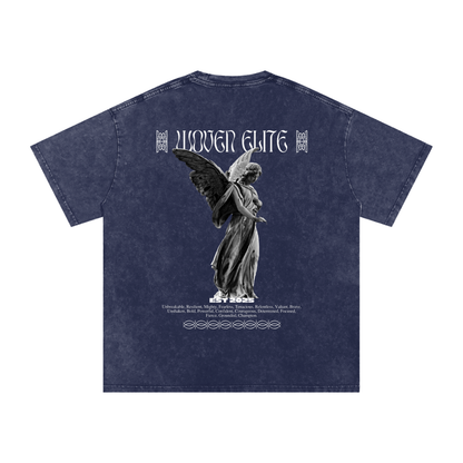 Woven Elite Angel Oversize T-Shirt - Acid Wash