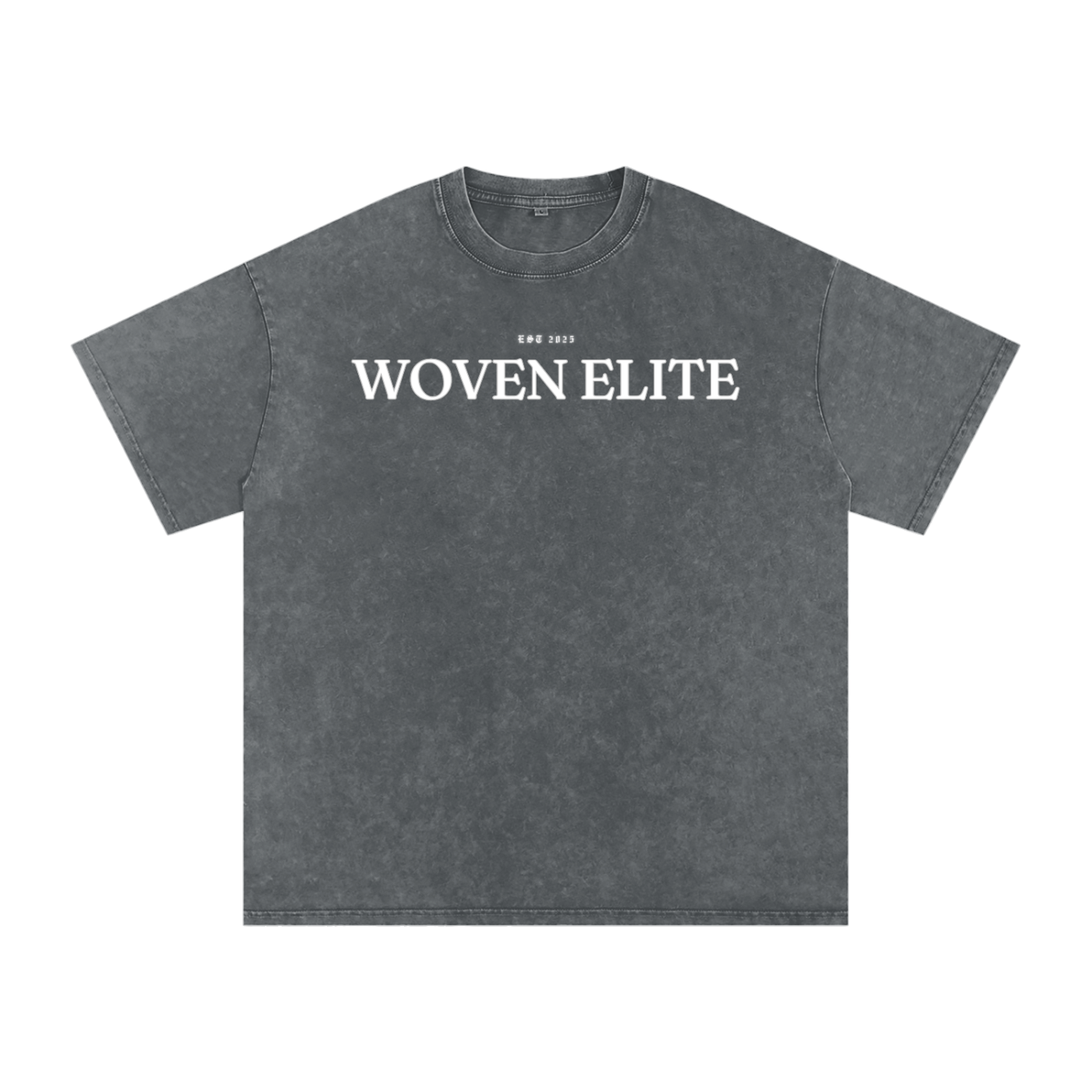 Woven Elite Mentality Oversize T-Shirt - Acid Wash