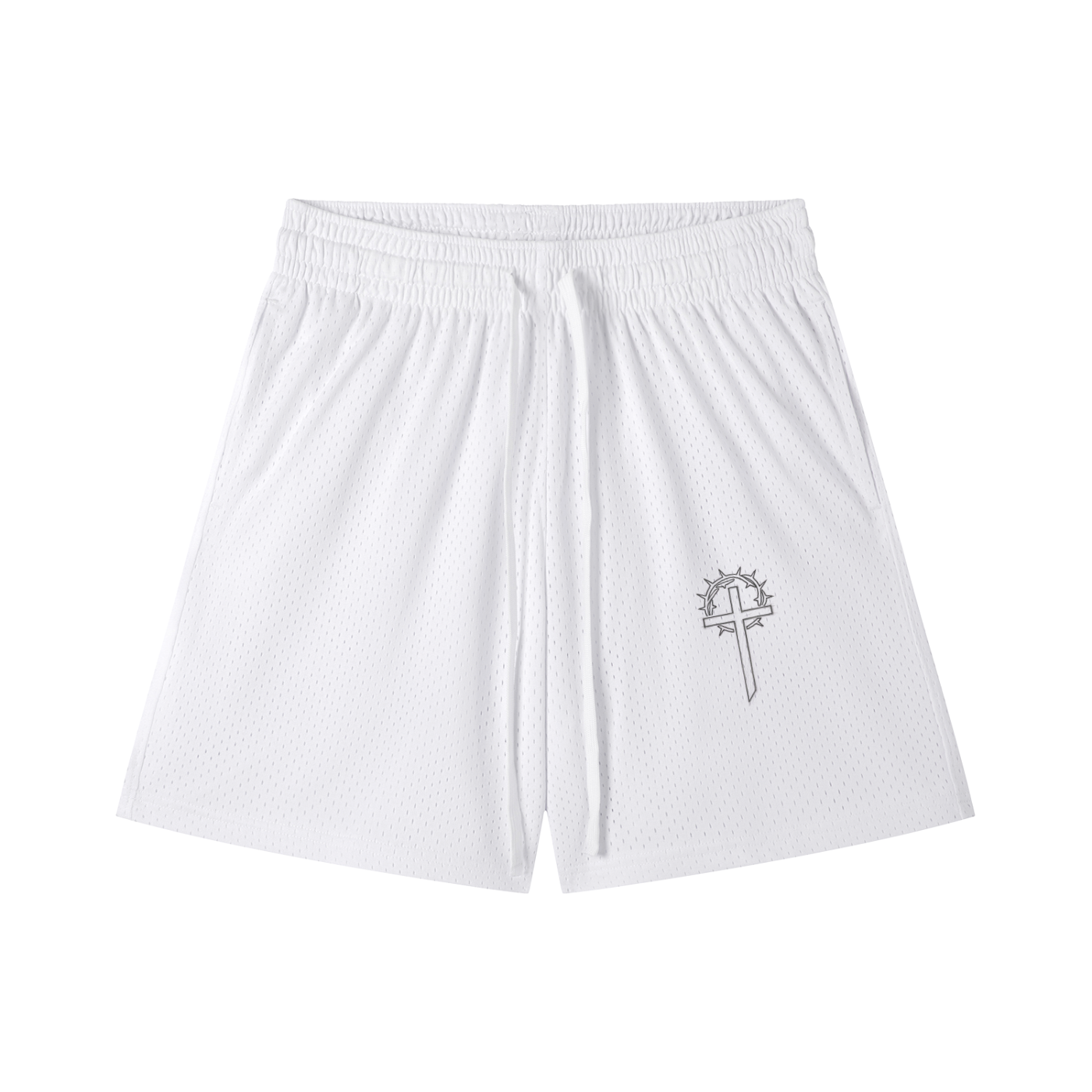 Classic Cross Mesh Drawstring Shorts