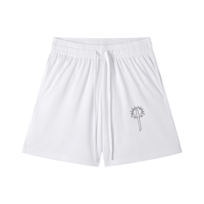 Classic Cross Mesh Drawstring Shorts