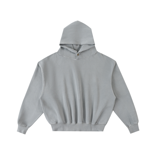 Frayed Enzyme Washed Fleece Hoodie