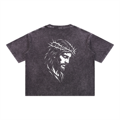 Jesus & Thorns Mineral Wash Boxy Tee
