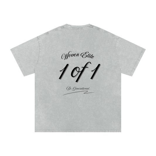 Woven Elite 1 of 1 Oversize T-Shirt - Acid Wash