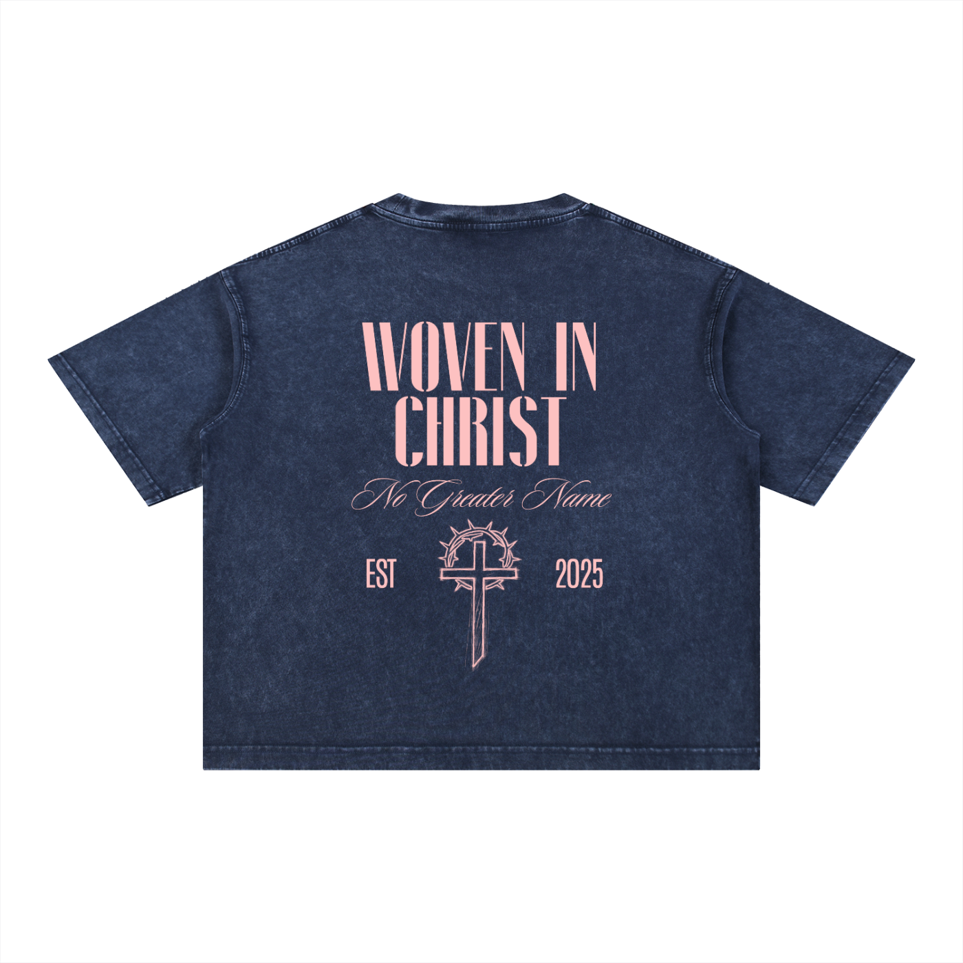 Pink Cross Mineral Wash Boxy Tee