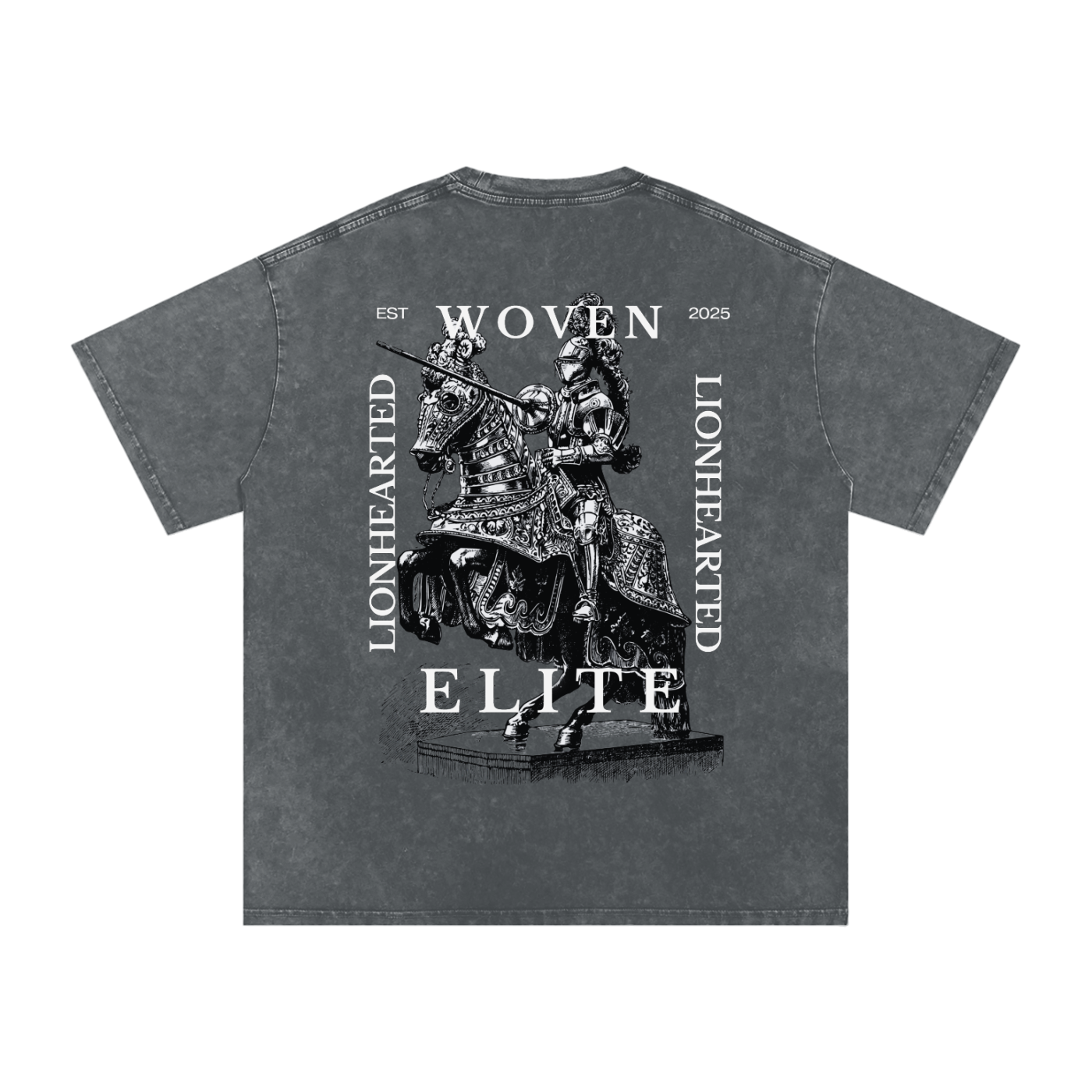 Woven Elite Lionhearted Oversize T-Shirt - Acid Wash