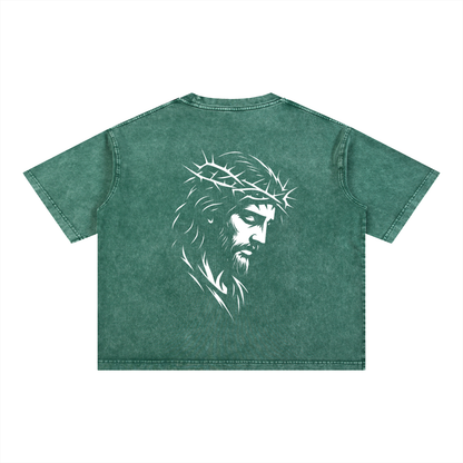 Jesus & Thorns Mineral Wash Boxy Tee