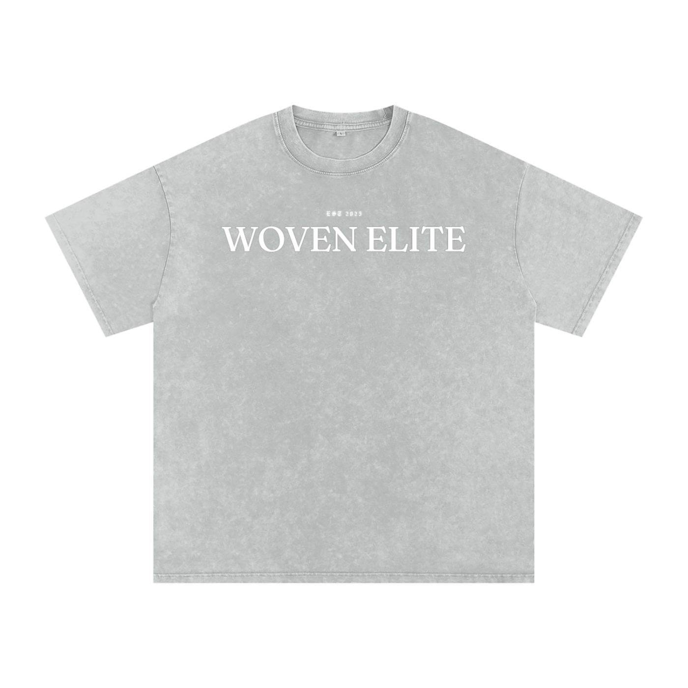Woven Elite Mentality Oversize T-Shirt - Acid Wash