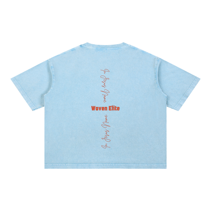 Red In Jesus Name Mineral Wash Boxy Tee