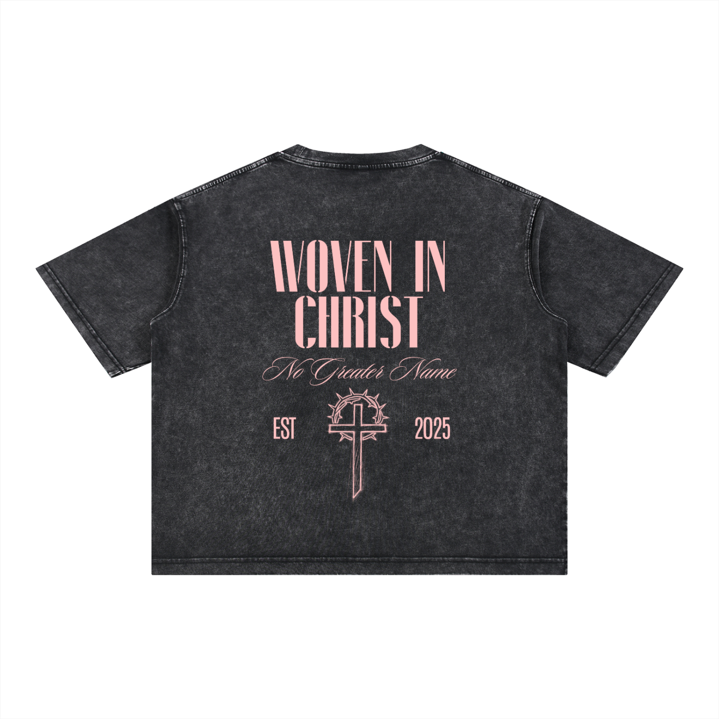 Pink Cross Mineral Wash Boxy Tee