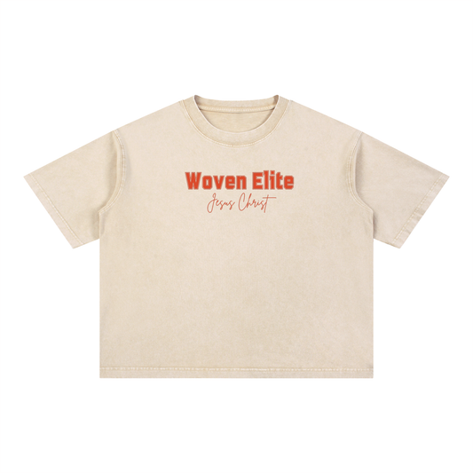 Red In Jesus Name Mineral Wash Boxy Tee