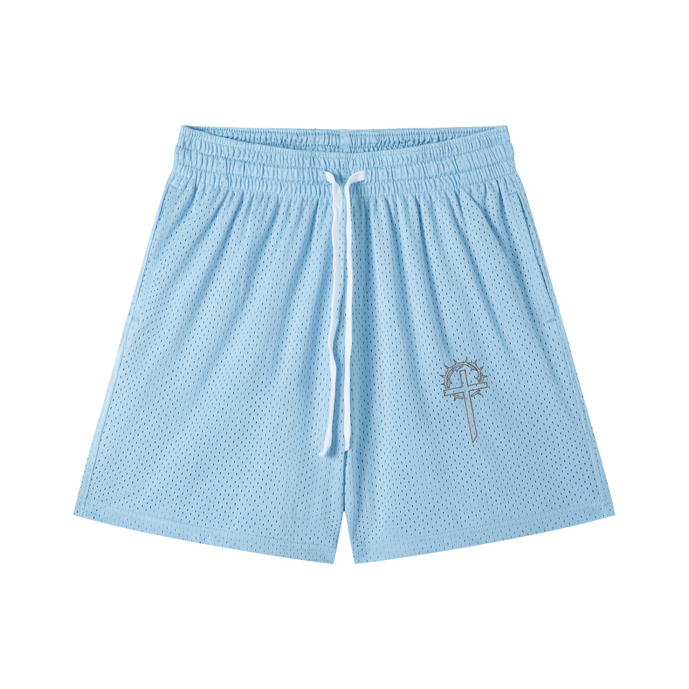 Classic Cross Mesh Drawstring Shorts