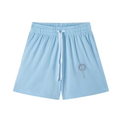 Classic Cross Mesh Drawstring Shorts