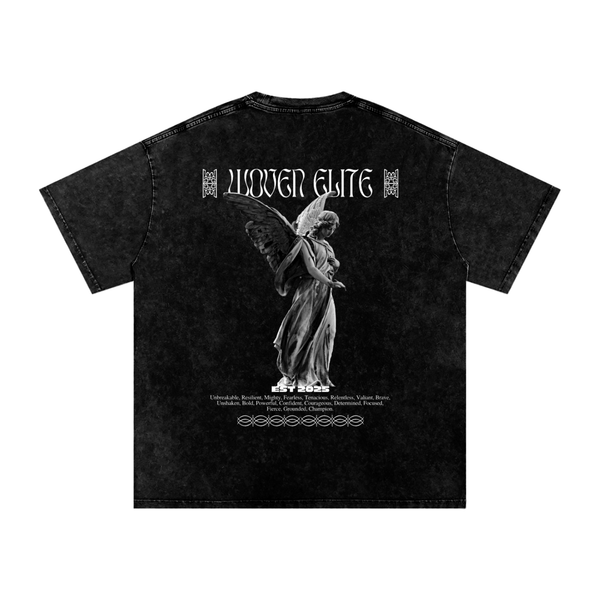 Woven Elite Angel Oversize T-Shirt - Acid Wash