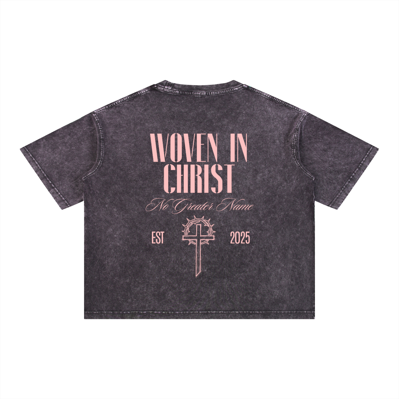 Pink Cross Mineral Wash Boxy Tee