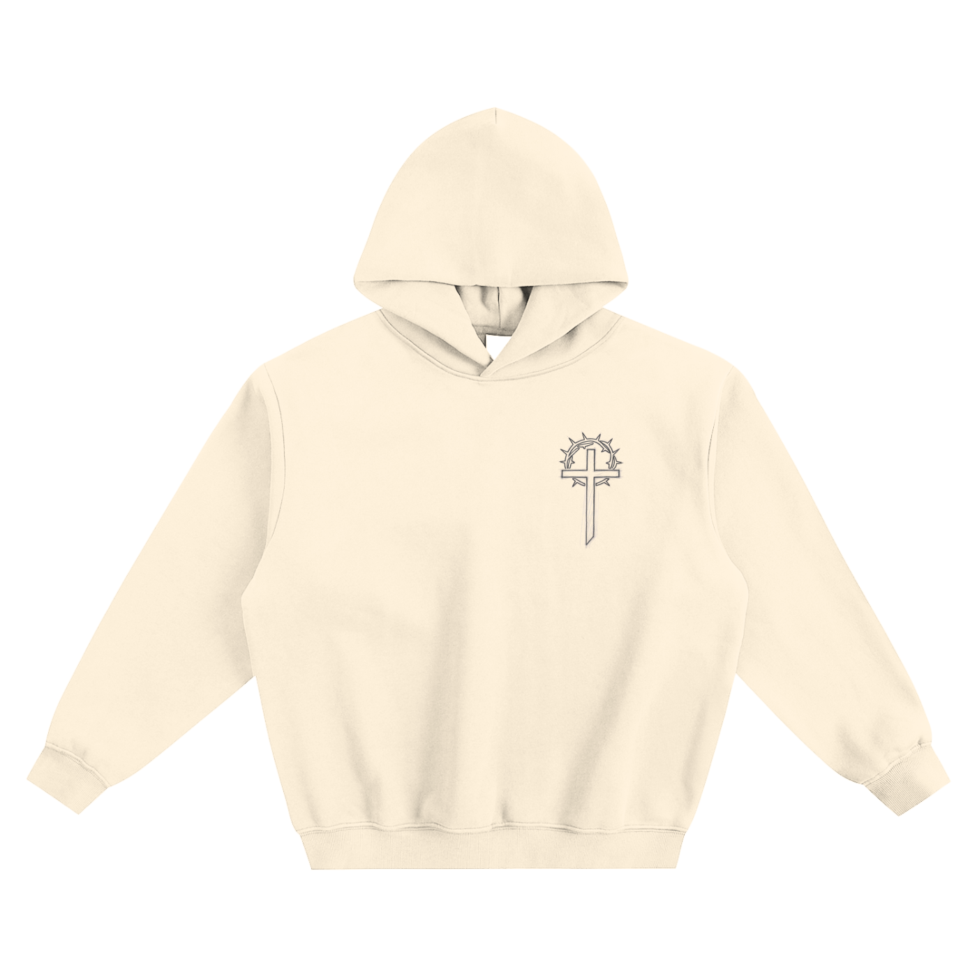 Classic Cross Fleeced Boxy Hoodie