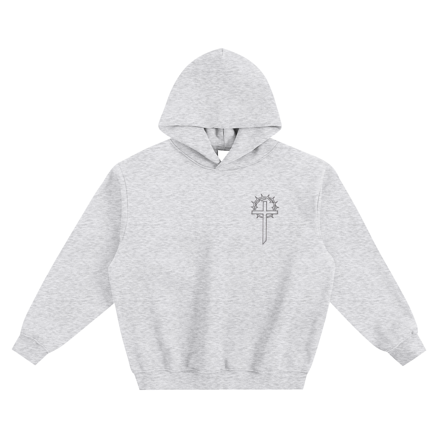 Classic Cross Fleeced Boxy Hoodie