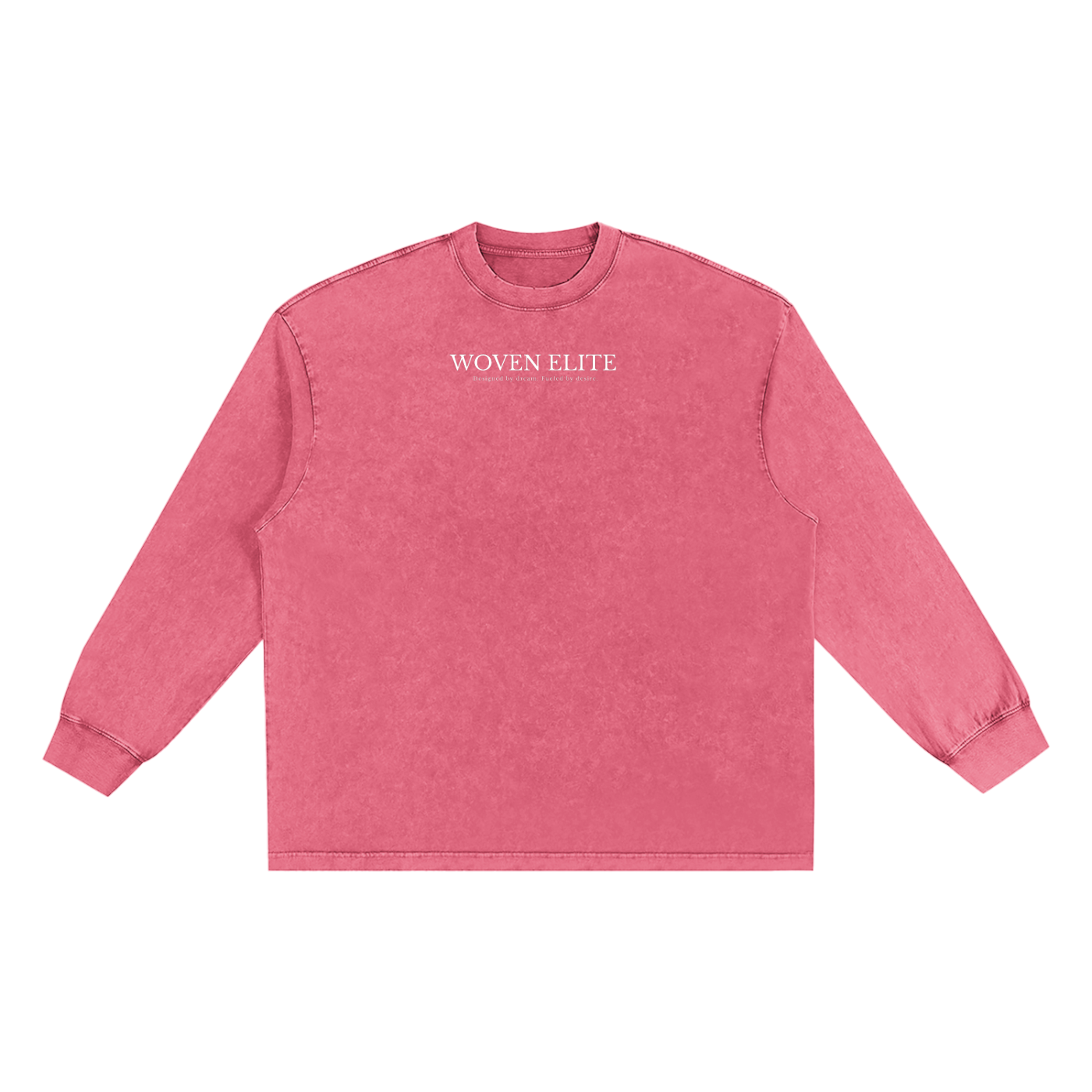 Woven Elite Rose Oversize Long Sleeve T-shirt - Snow Washed