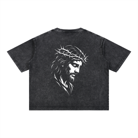 Jesus & Thorns Mineral Wash Boxy Tee