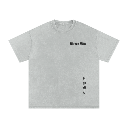 Woven Elite Rome Oversize T-Shirt - Acid Wash