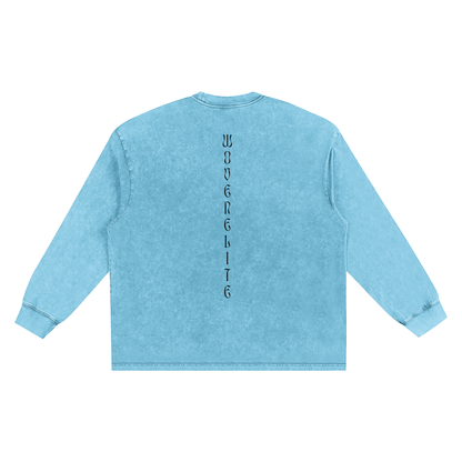 Woven Elite Simple CTM Oversize Long Sleeve T-shirt - Snow Washed
