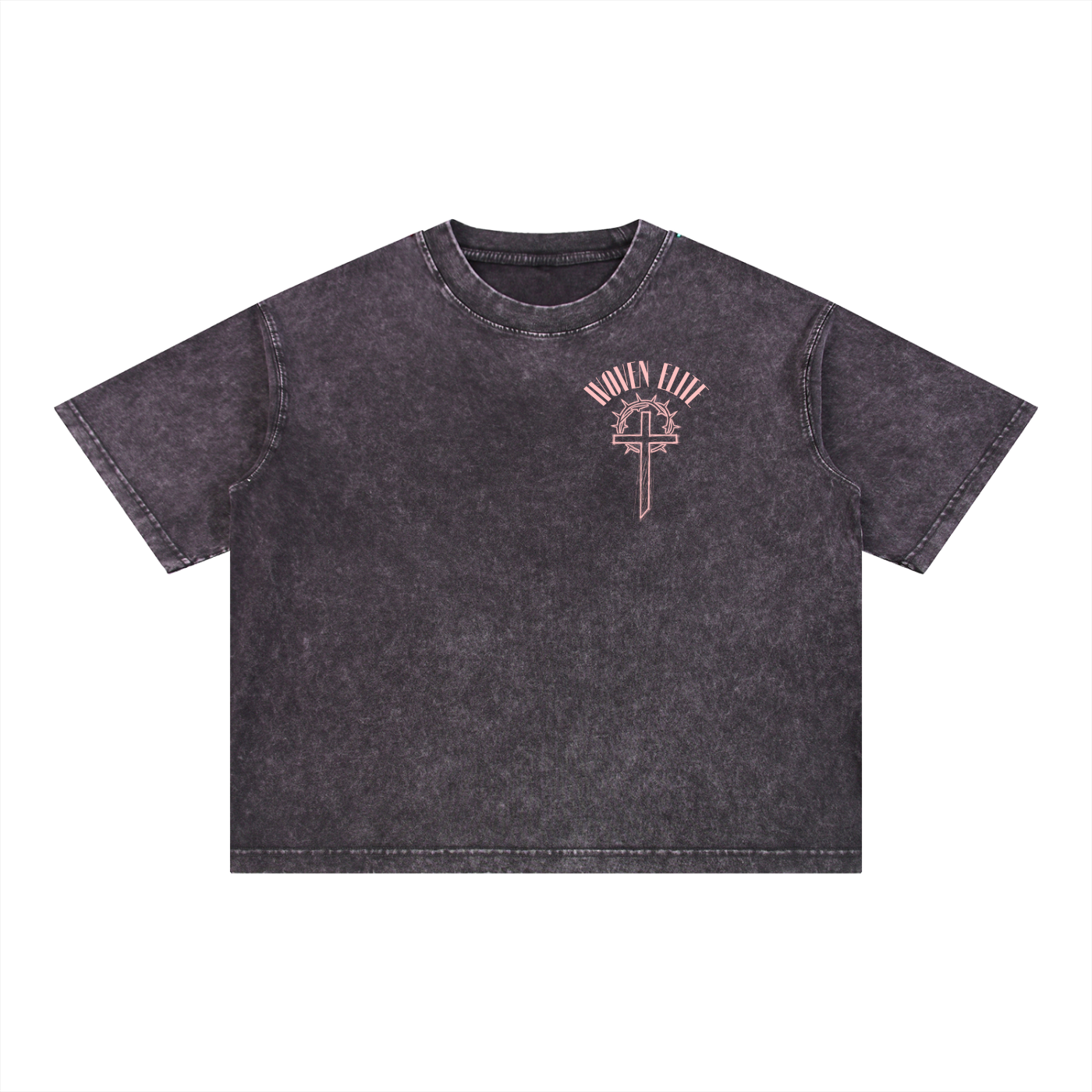 Pink Cross Mineral Wash Boxy Tee