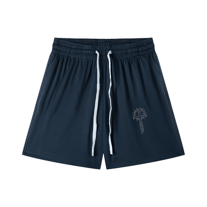Classic Cross Mesh Drawstring Shorts