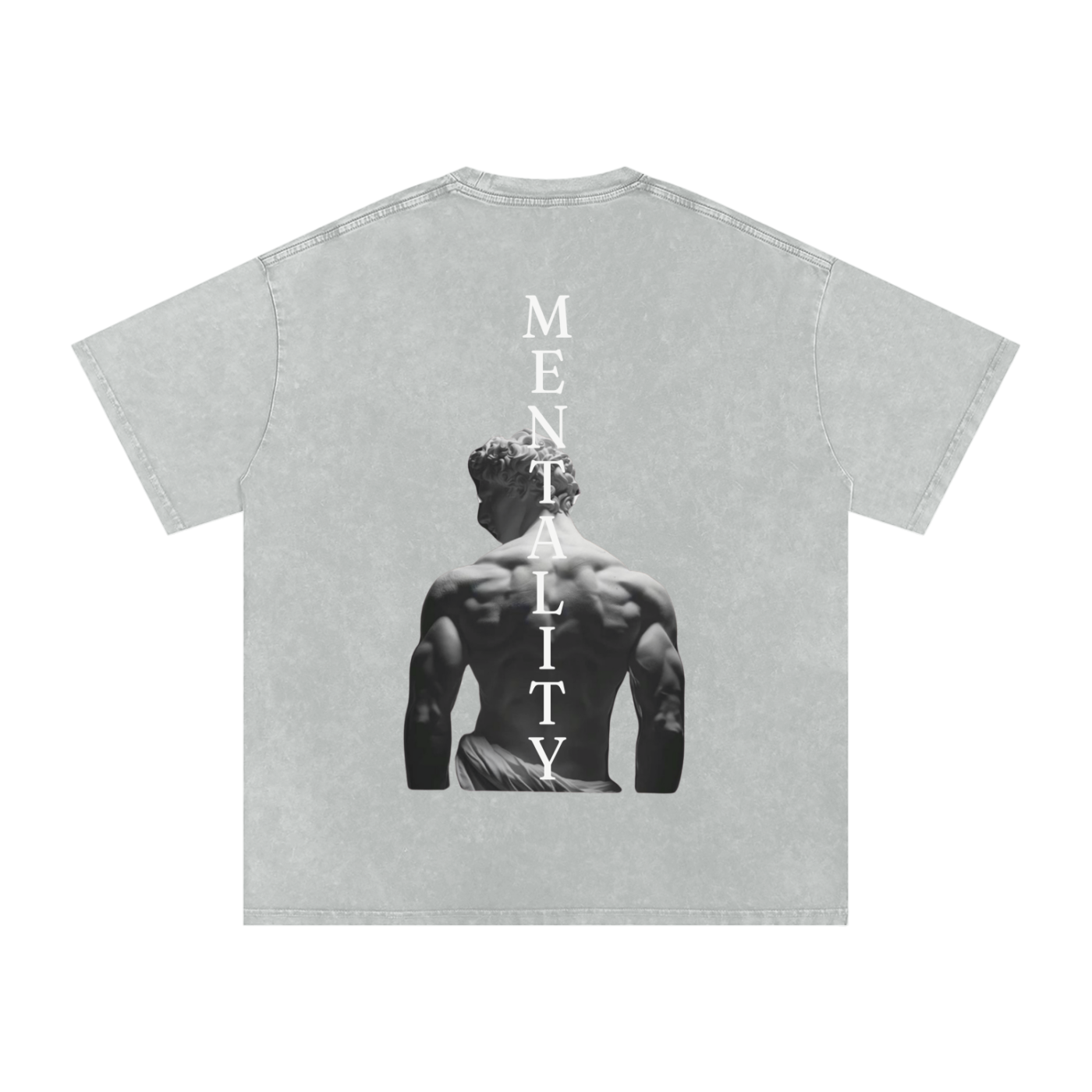 Woven Elite Mentality Oversize T-Shirt - Acid Wash