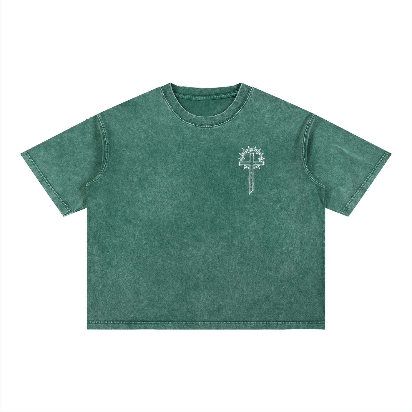 Jesus & Thorns Mineral Wash Boxy Tee