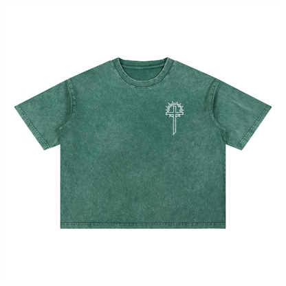 Jesus & Thorns Mineral Wash Boxy Tee