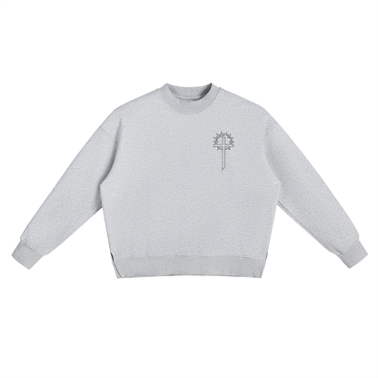 Classic Cross Fleece Side Slit Crewneck