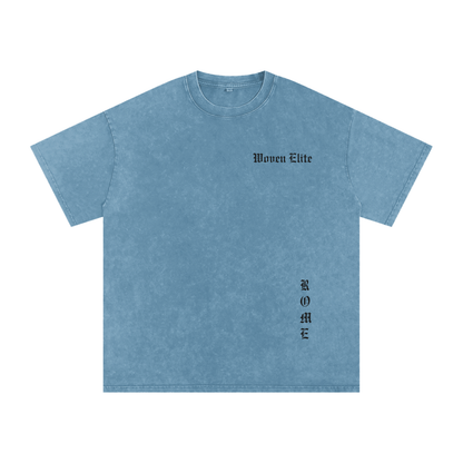 Woven Elite Rome Oversize T-Shirt - Acid Wash