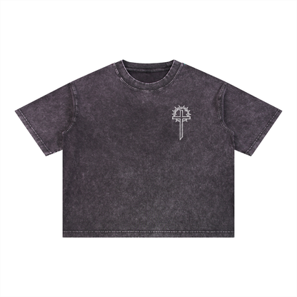 Jesus & Thorns Mineral Wash Boxy Tee