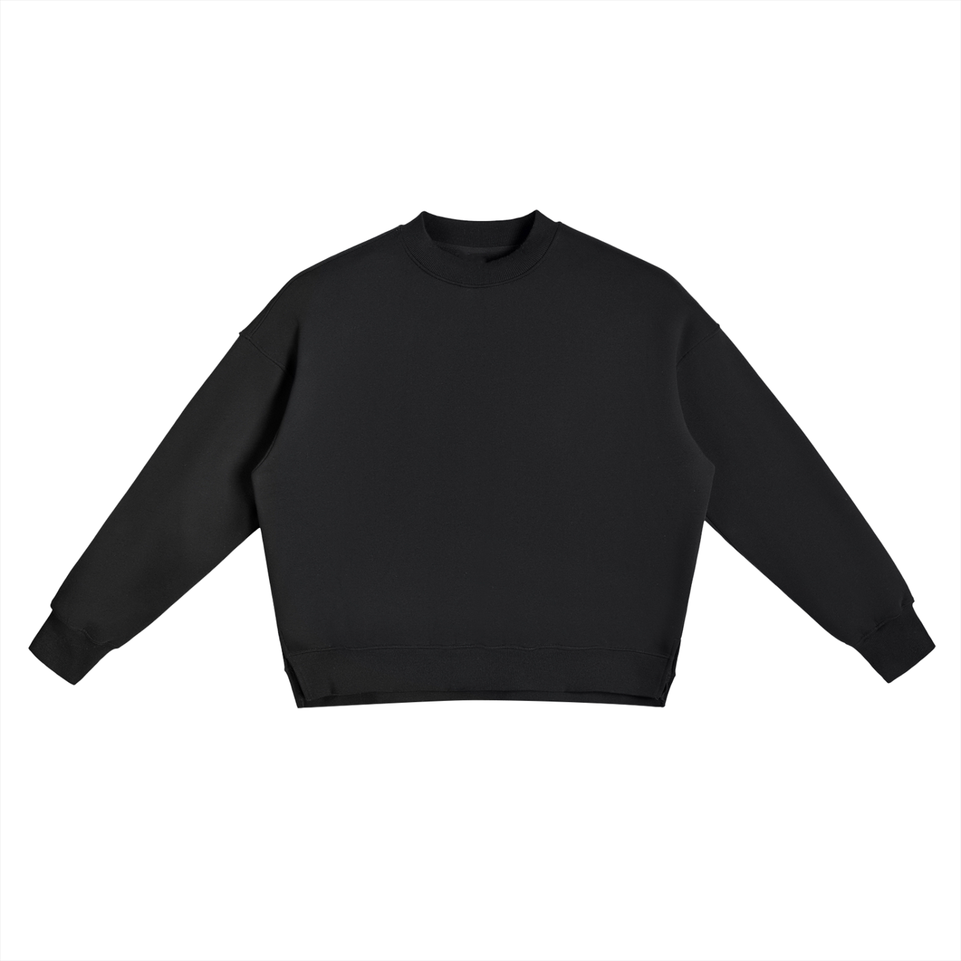 Fleece Side Slit Crewneck