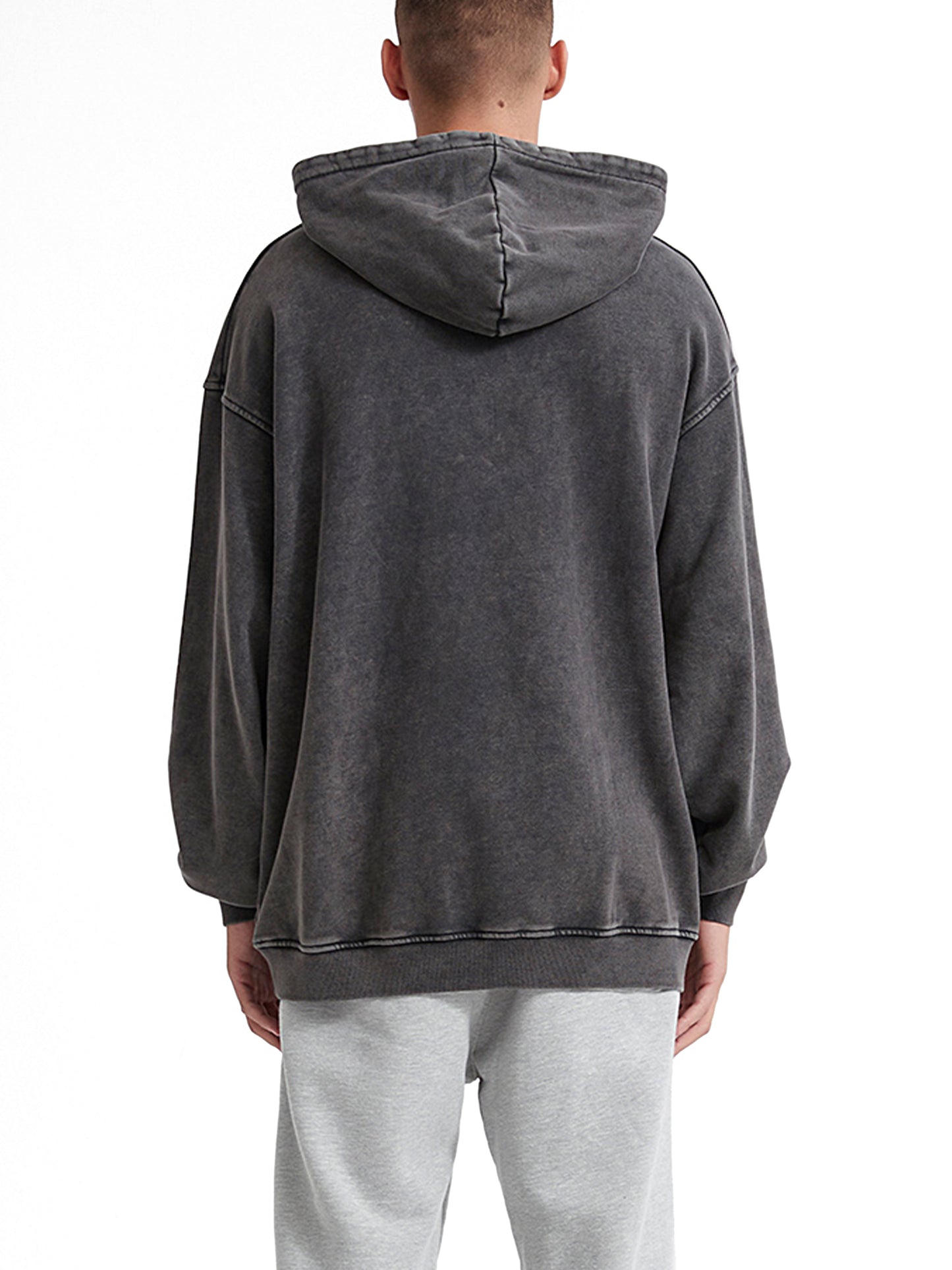 Woven Elite Rose Oversize Hoodie - Acid Wash