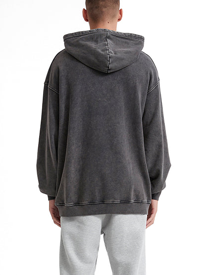 Woven Elite Rose Oversize Hoodie - Acid Wash