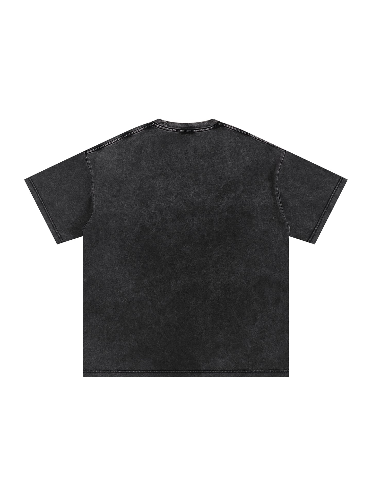 Woven Elite Black Rose Oversize T-Shirt - Acid Wash