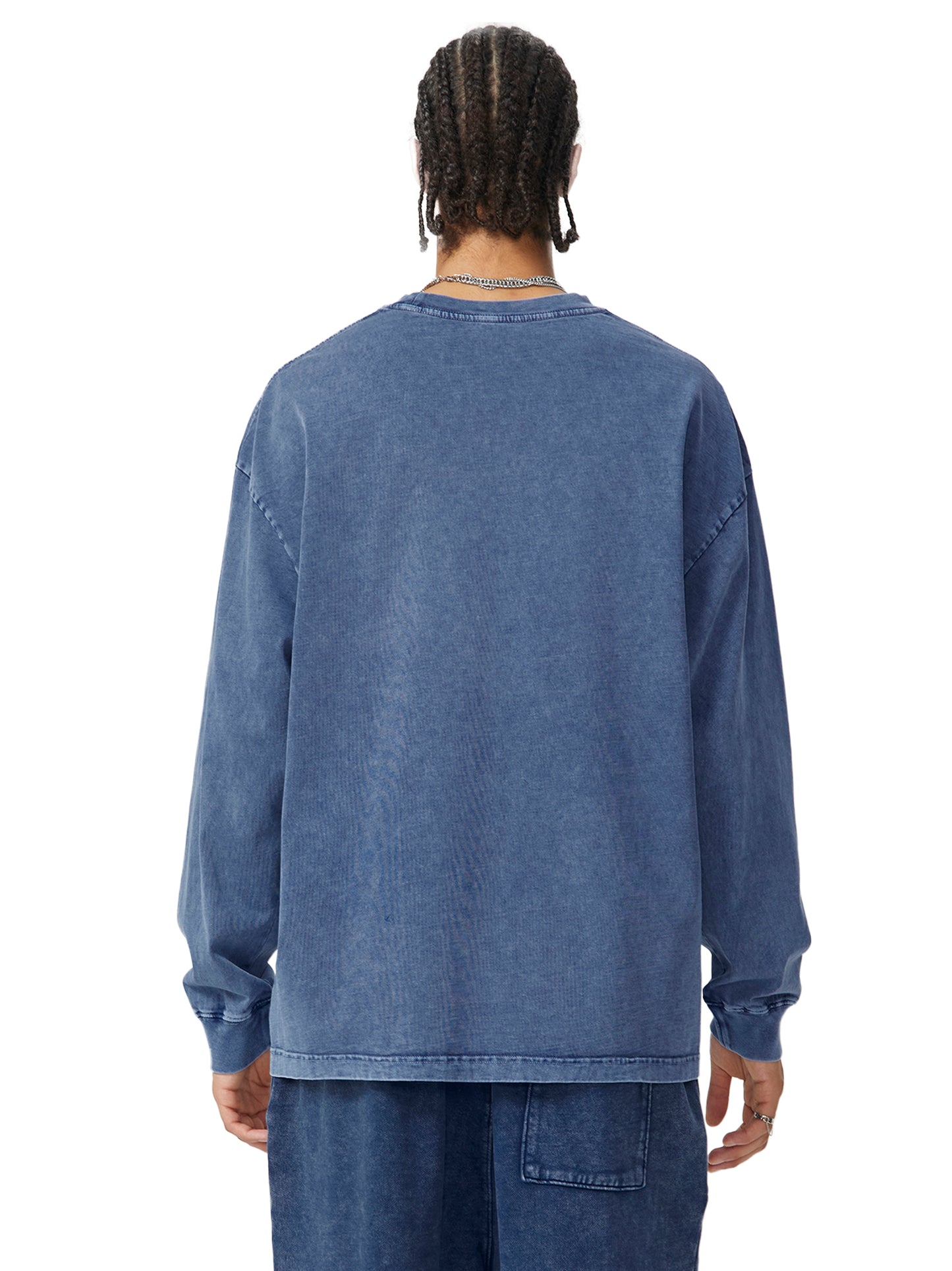 Woven Elite Dragon Oversize Long Sleeve T-shirt - Snow Washed