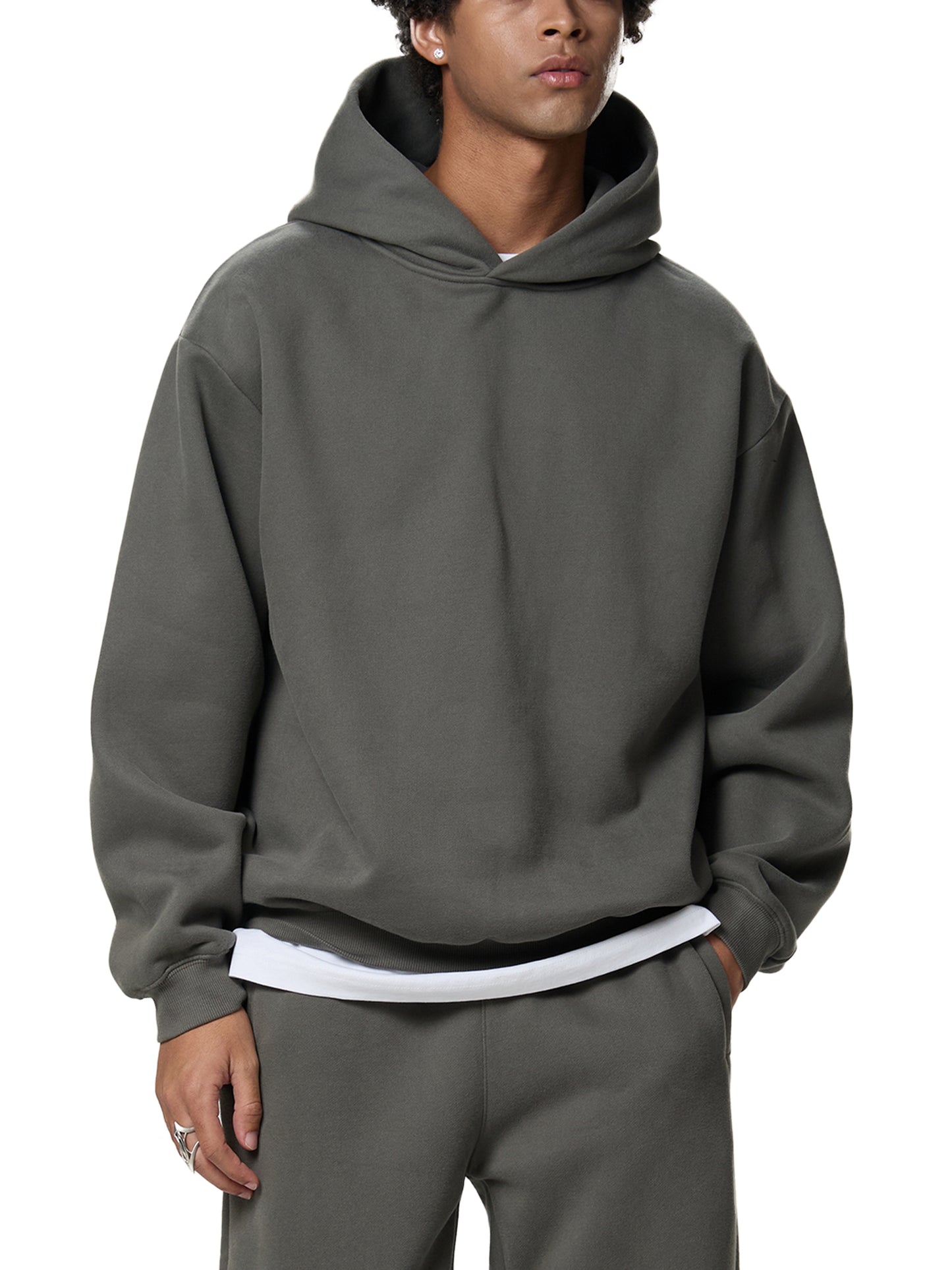 Classic Cross Fleeced Boxy Hoodie