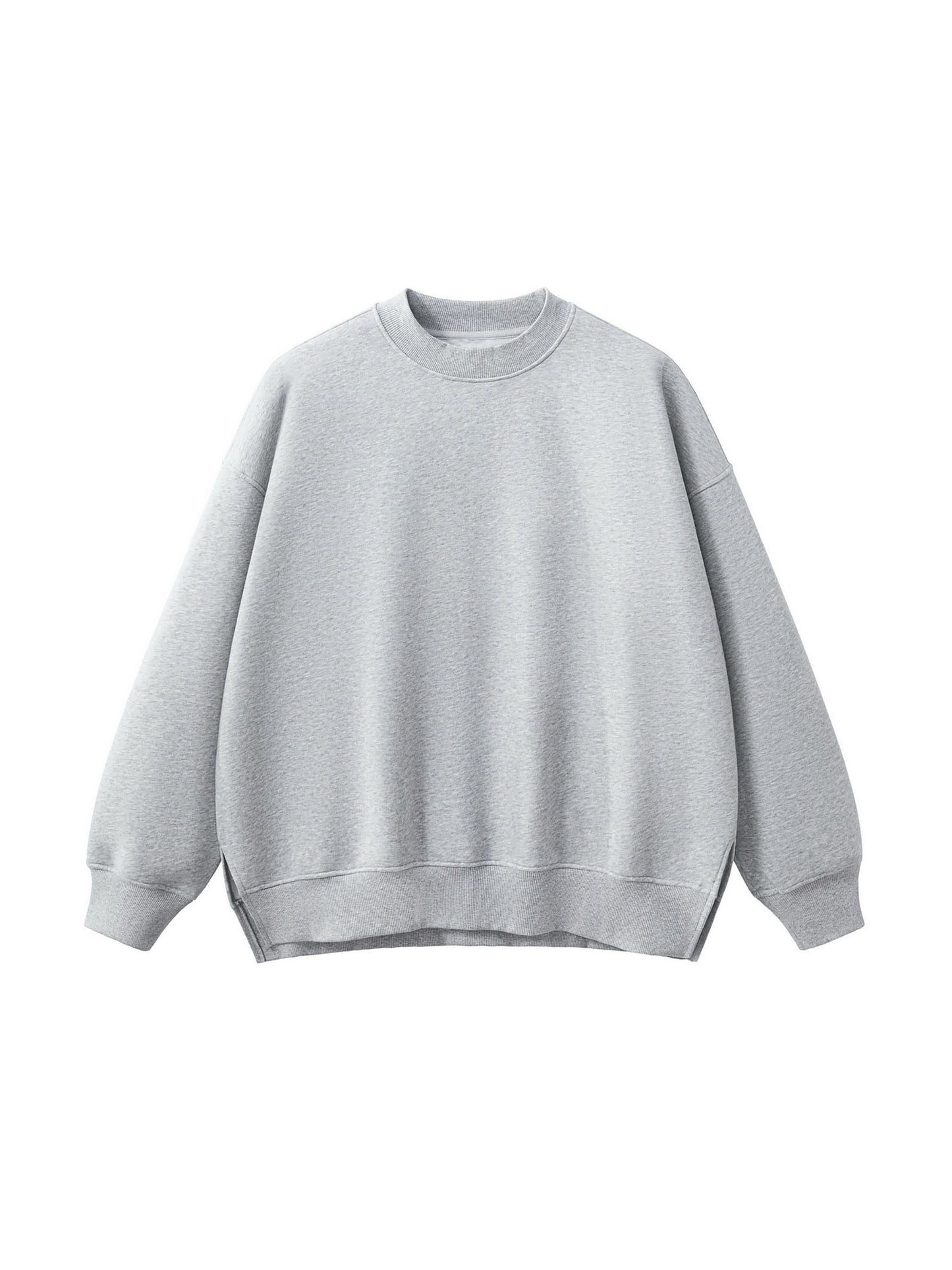 Classic Cross Fleece Side Slit Crewneck