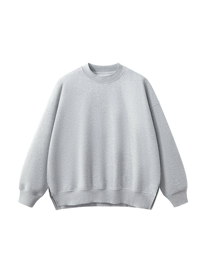 Classic Cross Fleece Side Slit Crewneck
