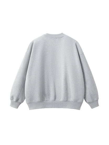 Classic Cross Fleece Side Slit Crewneck