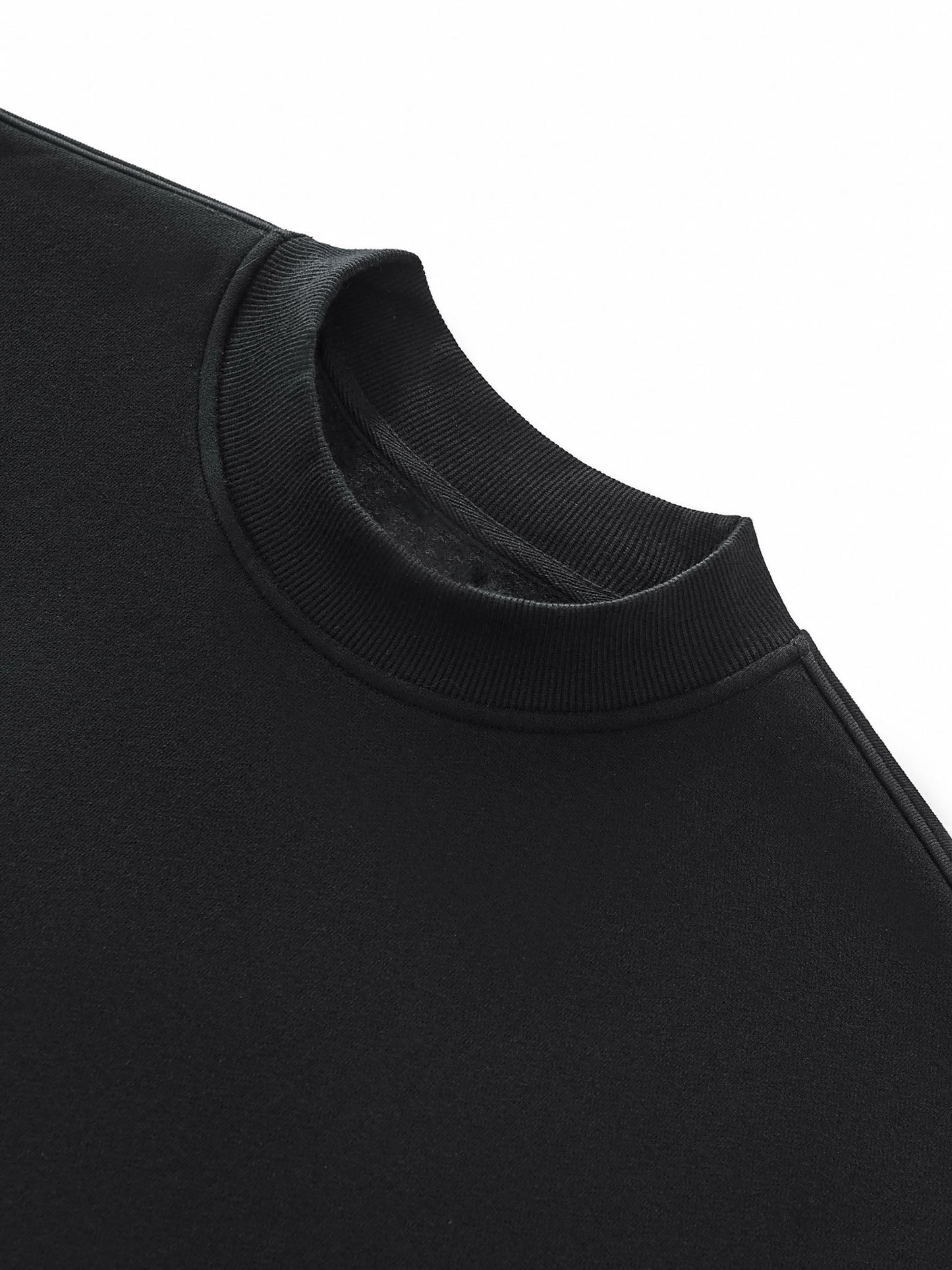 Fleece Side Slit Crewneck