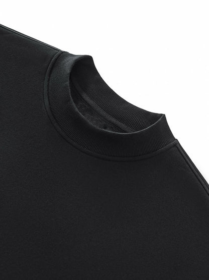 Fleece Side Slit Crewneck