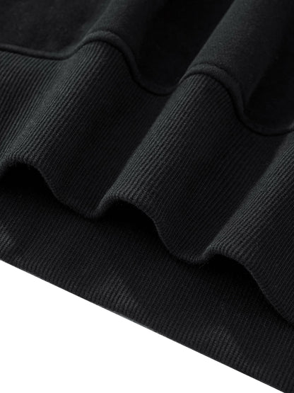 Fleece Side Slit Crewneck